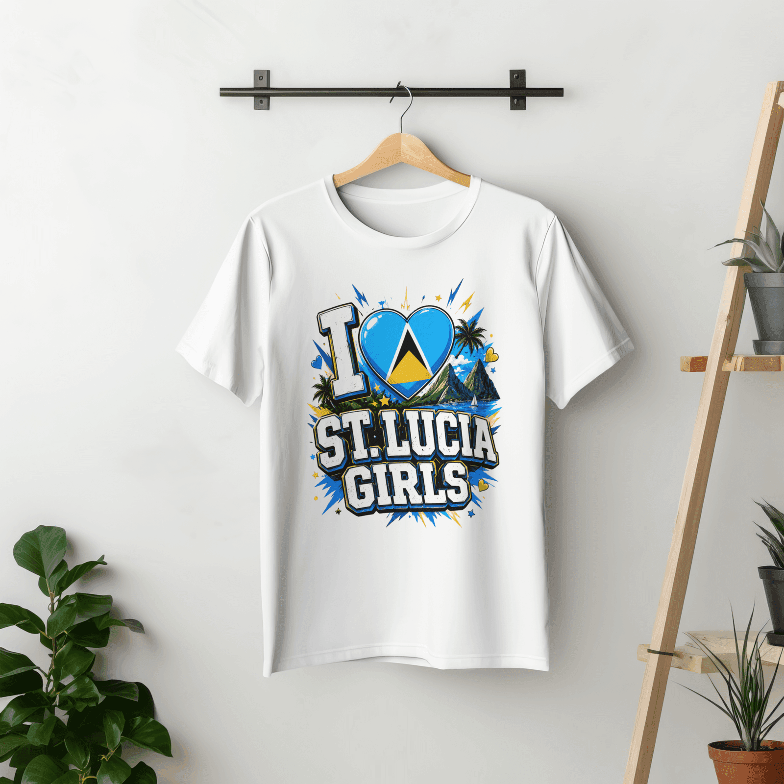 I Love St. Lucian Girls Tee