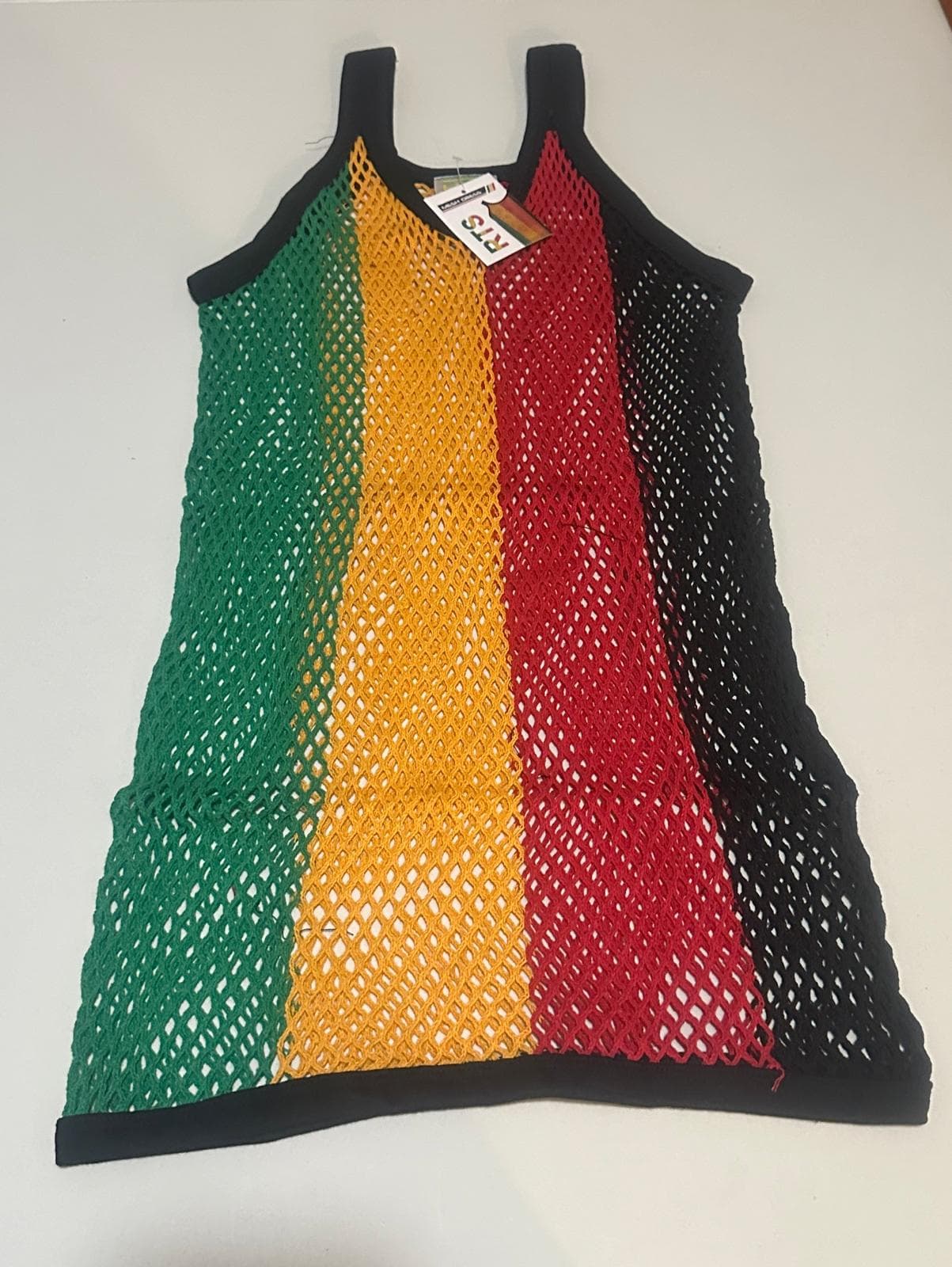 Rasta Mesh Sleeveless Dress